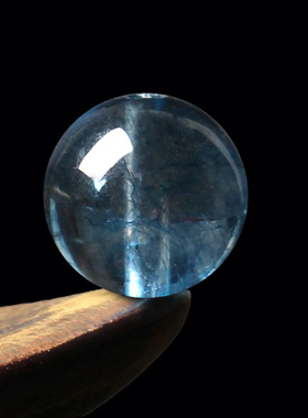 蓝水晶爆花晶散珠diy水晶手工饰品串珠材料单颗圆珠手链配珠