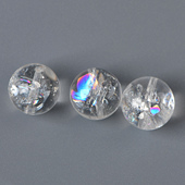 天然水晶白阿赛彩光散珠子串珠diy手工项链手串饰品配件材料单珠