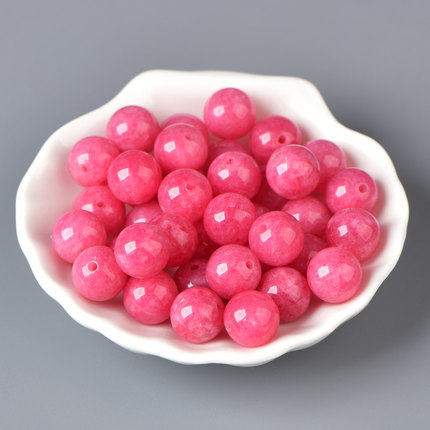 7A冰种红纹玉髓石散珠DIY水晶饰品配件圆珠手链女款串珠整包