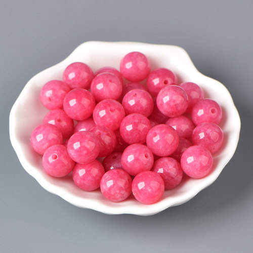 7A冰种红纹玉髓石散珠