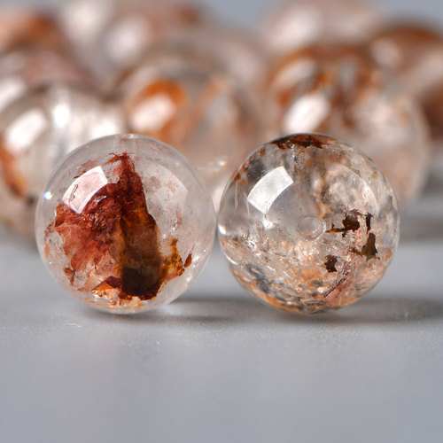 天然水晶闪灵胶花散珠子DIY