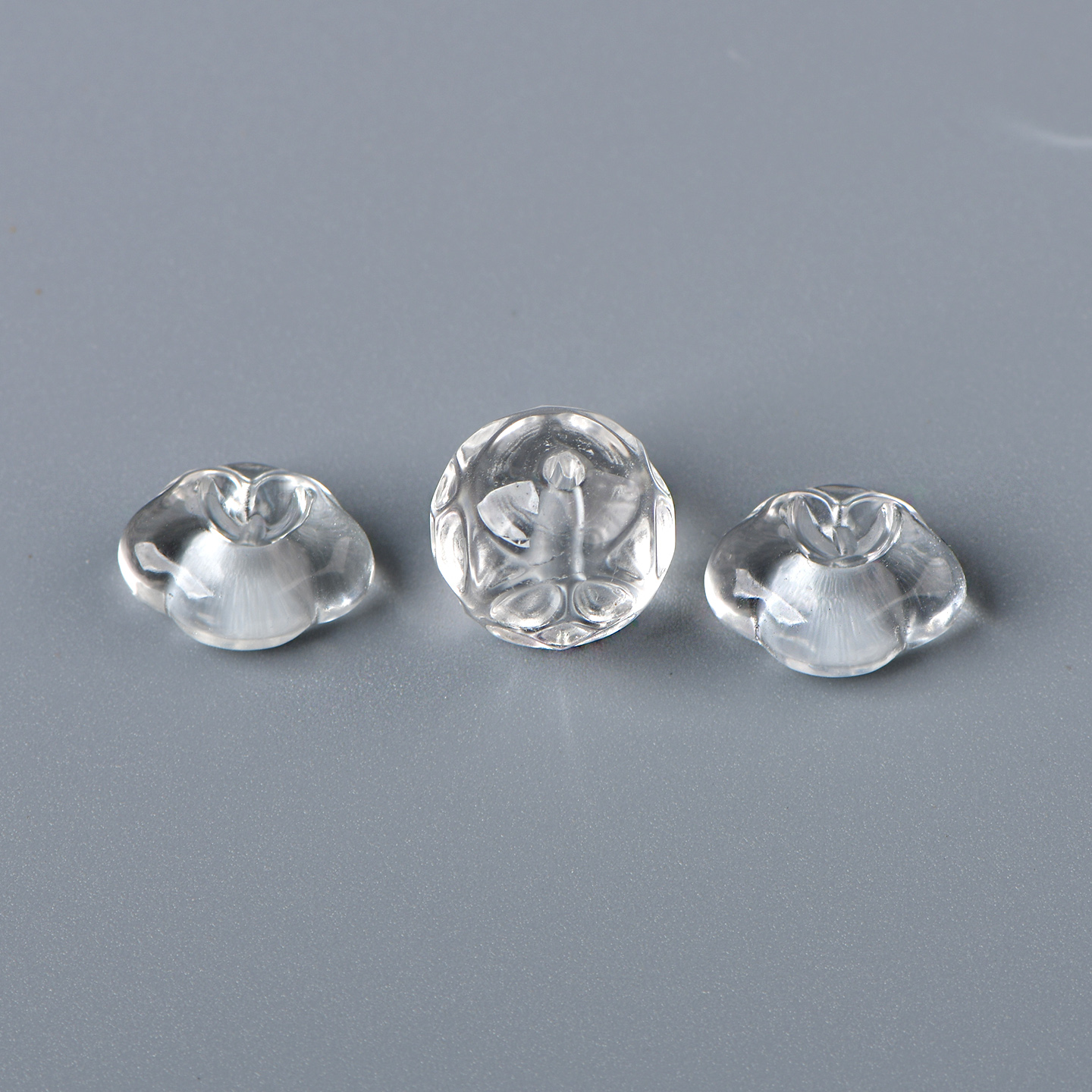 天然水晶白水晶如意花球DIY配件