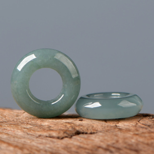 天然蓝水翡翠小跑环散珠子diy饰品手串项链吊坠配件材料串珠单珠