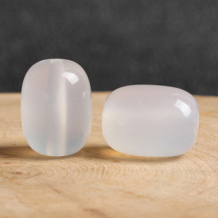 天然白玛瑙桶珠路路通散珠子DIY水晶饰品配件单珠串珠腰珠顶珠