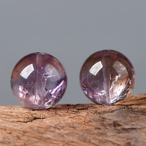 天然水晶紫钛晶阿赛圆珠DIY配件