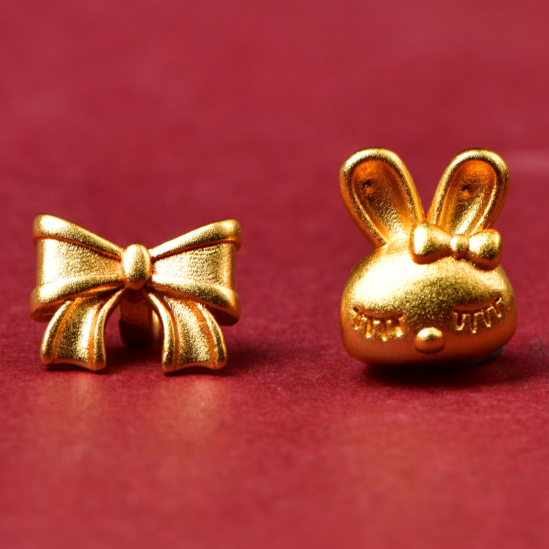 弹幕沙金不褪色保色兔子蝴蝶结