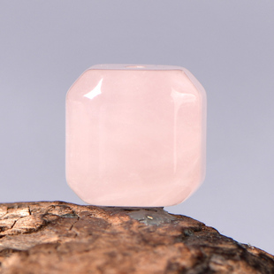 天然粉水晶方糖散珠子diy手工配件文玩佛珠手串项链串珠