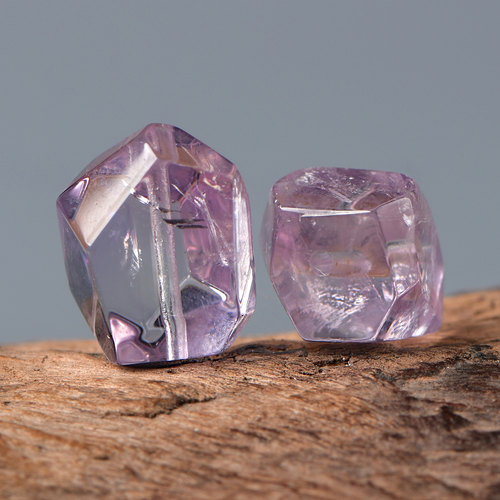 天然紫水晶随形散珠子diy配件