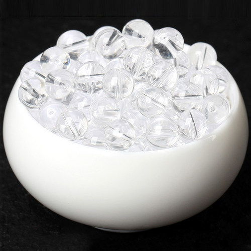 5A天然白水晶弹幕散珠子