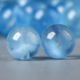 7A天然水晶海蓝宝蓝天白云圆珠散珠子diy手链饰品配件材料项链
