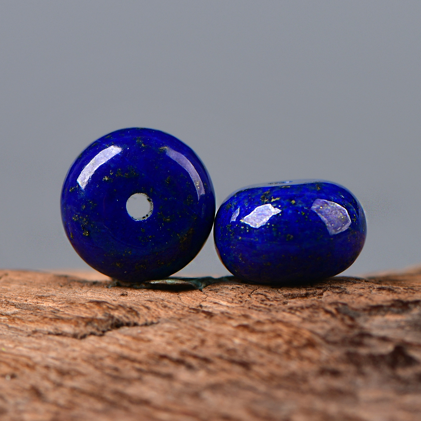 天然青金石算盘珠隔珠DIY配件