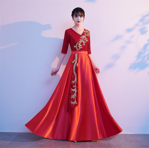 大合唱连衣裙长裙演出服