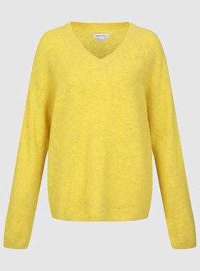 UR国内2025秋季女装休闲多巴胺V领含羊毛针织衫UYL950203