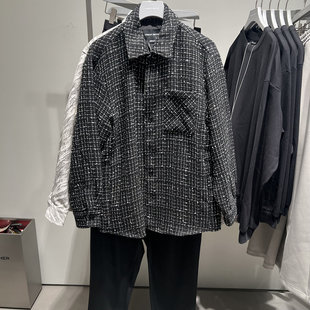 UR国内2024冬季男装时尚肌理感通勤翻领夹克外套UMF140088