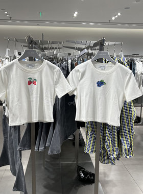 UR国内2025夏季女装水果印花短袖T恤UIY450031/450029/450030