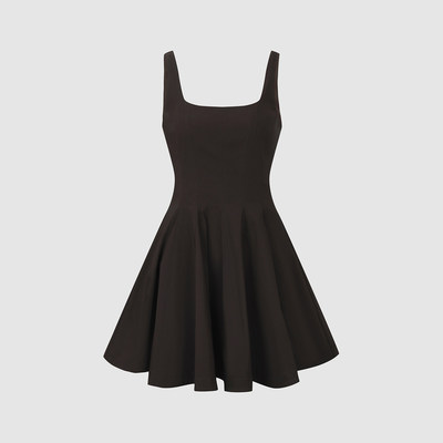 UR国内2026春夏女装都市简约优雅U型领超短款连衣裙UYU760041