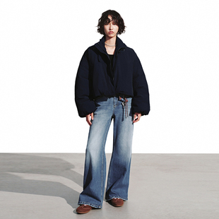 UR国内2025冬季女装时髦休闲立领短款超宽松羽绒服UYV150055