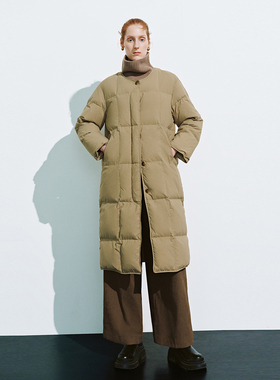 UR国内2025冬季女装时尚琥珀流光风两件式羽绒服UWH150035