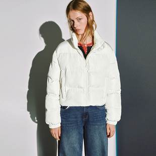 UR国内2025冬季女装时尚休闲简约百搭立领短款棉服UYY150089