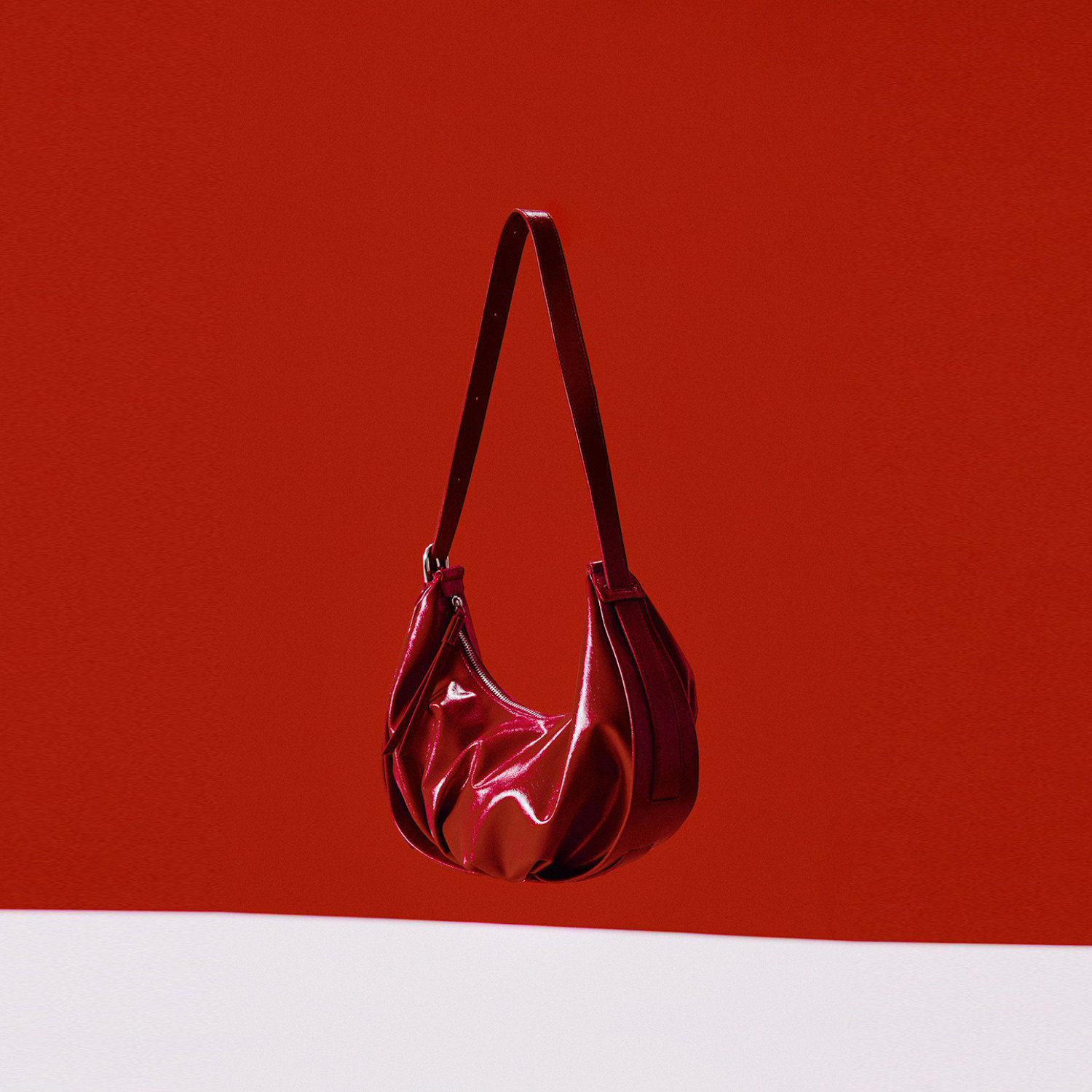 UR国内2025冬季新款女士油蜡皮新年红单肩斜挎包UAYB60008,箱包皮具/热销女包/男包,通用款女包,淘宝优惠券,粉丝福利购,淘宝优惠卷