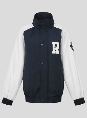 UR国内2025冬季女潮流撞色刺绣棒球服立领棉服外套UYV150122