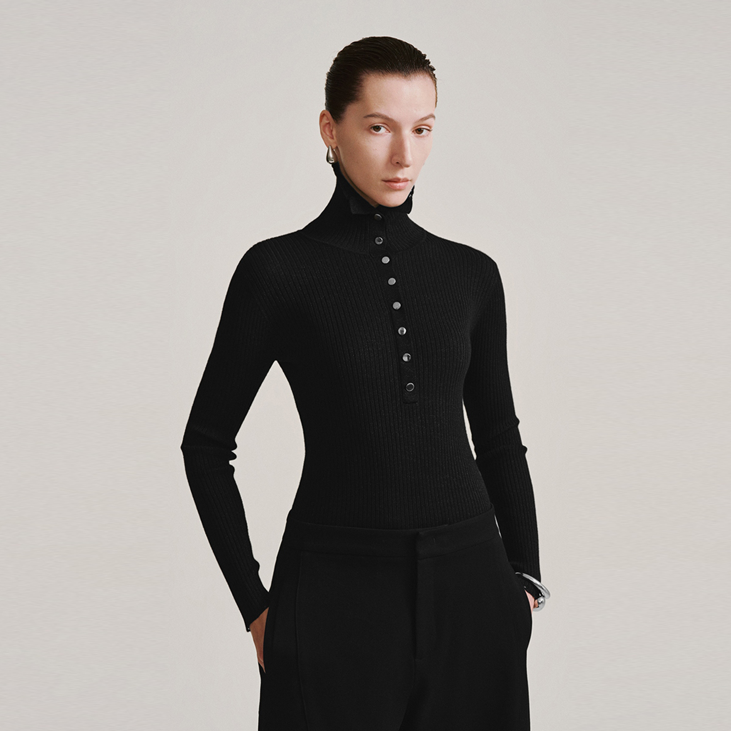 UR国内代购2025冬季女装气质肌理