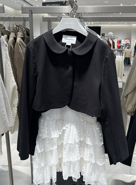 UR国内2025春季女装法式复古娃娃领短款宽松外套UYU150011