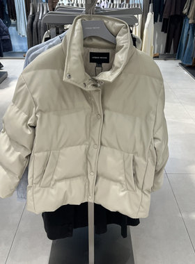 UR国内2025冬季女装流光风休闲简约清新立领棉服UWH150101