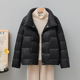 2025年新款 春秋白鸭绒休闲外套外衣 时尚 轻薄羽绒服女立领短款 韩版