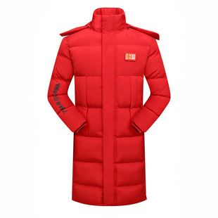 新款棉服大衣男长款冬训国服冬季训练女运动员过膝体院羽绒棉服