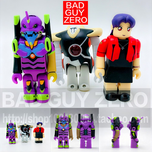 日版 EVA MEDICOM TOY KUBRICK 初号机 葛城美里 力天使 积木人