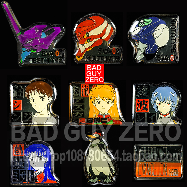 日版万代 限定版 EVA 明日香 绫波丽 初号机 二号机 徽章 胸针