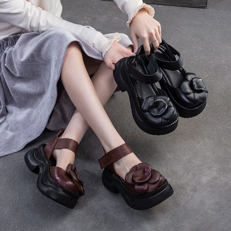 复古杰骤女鞋小众2025头层牛皮