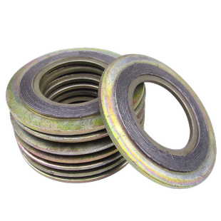 D型304不锈钢内外环金属石墨缠绕法兰垫片高温高压法兰密封垫片