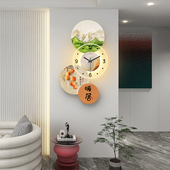 客厅挂钟2025新款 饰画创意静音时钟挂墙 简约现代大气家用钟表装