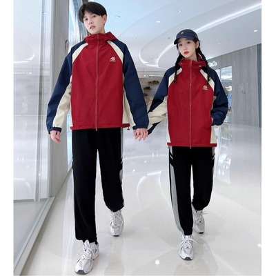 中学生班服套装初中高中学生运动会开幕式冲锋衣外套服装朗诵合唱