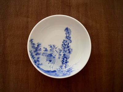 见欢集 青花文人画花鸟草虫仙鹤诗文壶承 干泡台 果碟高端茶器