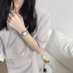 手表女款小众简约气质高级感小巧表盘精致百搭考试考研专用石英表