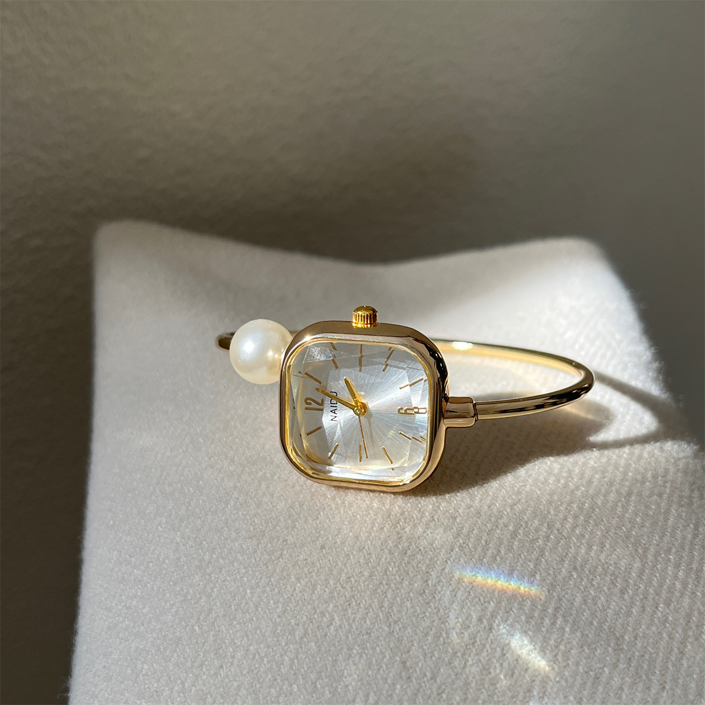 naidu复古风方圆手表女