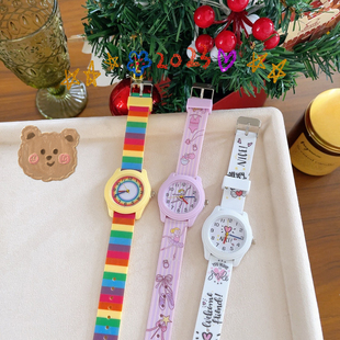 儿童手表男孩女孩中小学生只看时间日系可爱软妹ins学院风小清新
