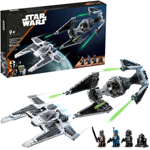 Star Wars 75348星球大战积木曼达洛人尖牙战斗机拼装儿童玩具