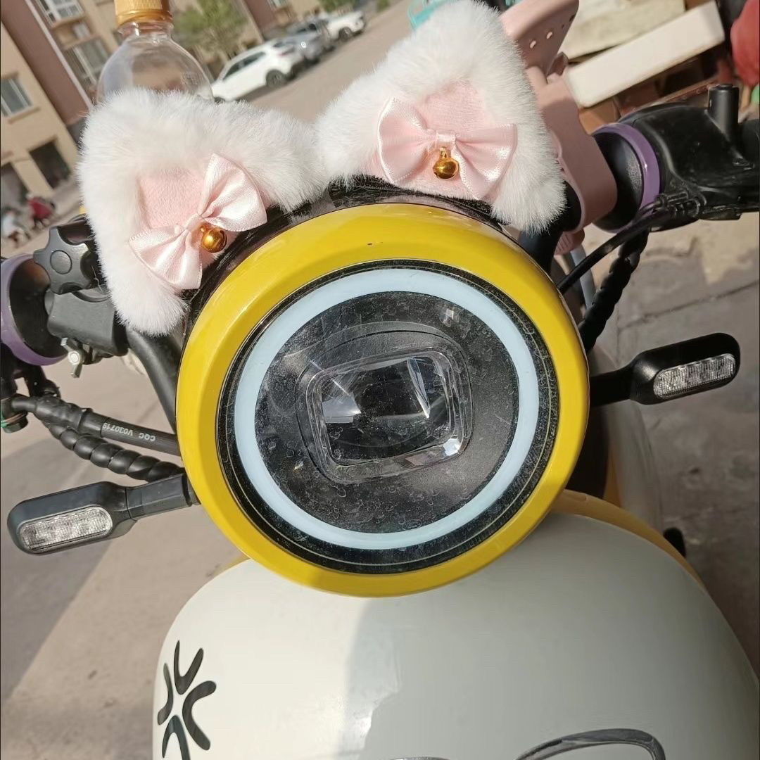 网红头盔装饰品猫耳朵蝴蝶结铃铛摩托车电动车头盔男女配饰可拆卸,电动车/配件/交通工具,电动车贴,淘宝优惠券,粉丝福利购,淘宝优惠卷