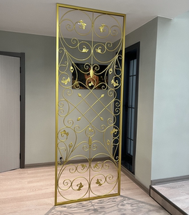 欧美中式铁艺隔断屏风玄关柜镂空客餐厅厨卫花窗婚庆酒店简约定制