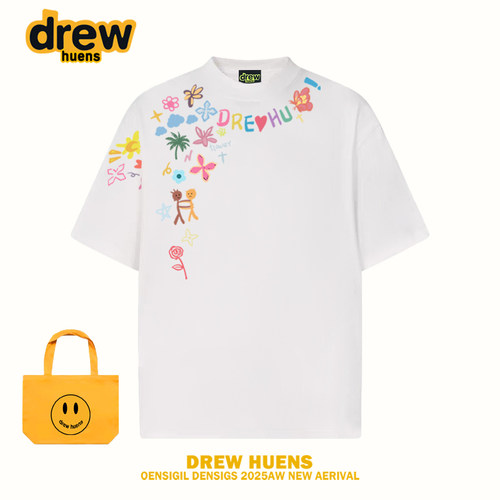 Drewhuens创意卡通涂鸦印花半袖