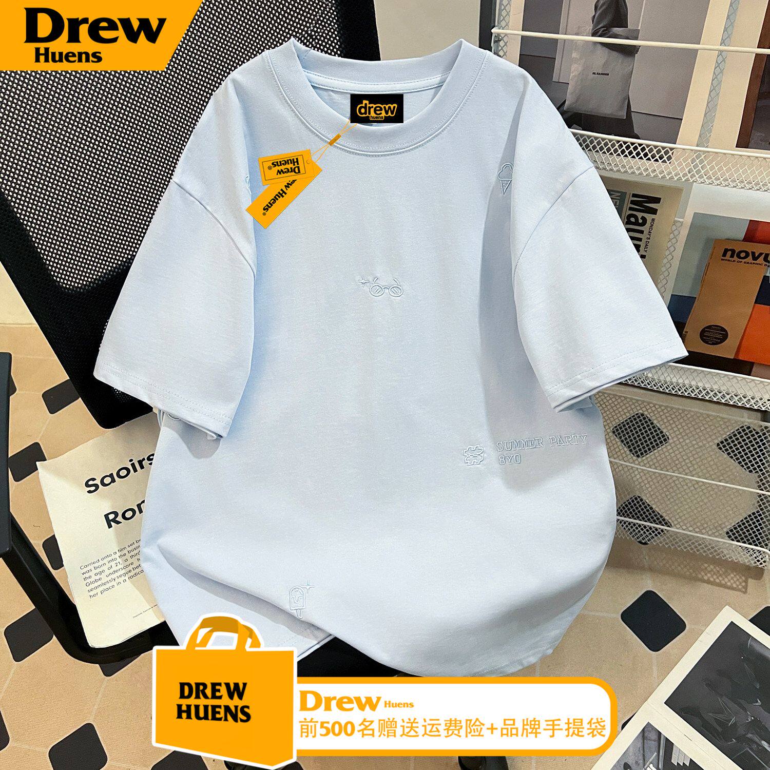 Drew美式休闲夏日主题刺绣短袖图片