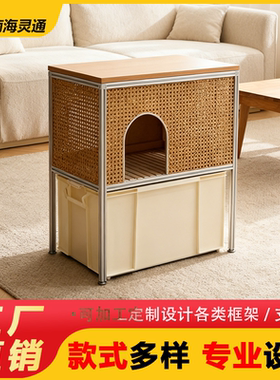全新铝合金猫砂盆家用室内可移动豪华猫屋别墅定制版猫笼超大猫笼