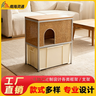 全新铝合金猫砂盆家用室内可移动豪华猫屋别墅定制版猫笼超大猫笼