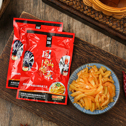 国灿去皮脆爽微辣榨菜丝开袋即食开味下饭菜佐餐小菜四川榨菜咸菜