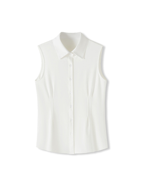 【晶晶姐妹专属】秋冬翻领无袖衬衣百搭内搭马甲LYMXY-0666