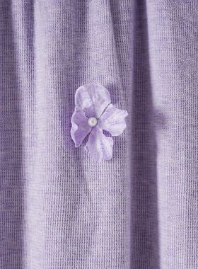 【大晶粉丝专享】竖坑条背心立体钉花半身裙两件套LYMDWJ-h95